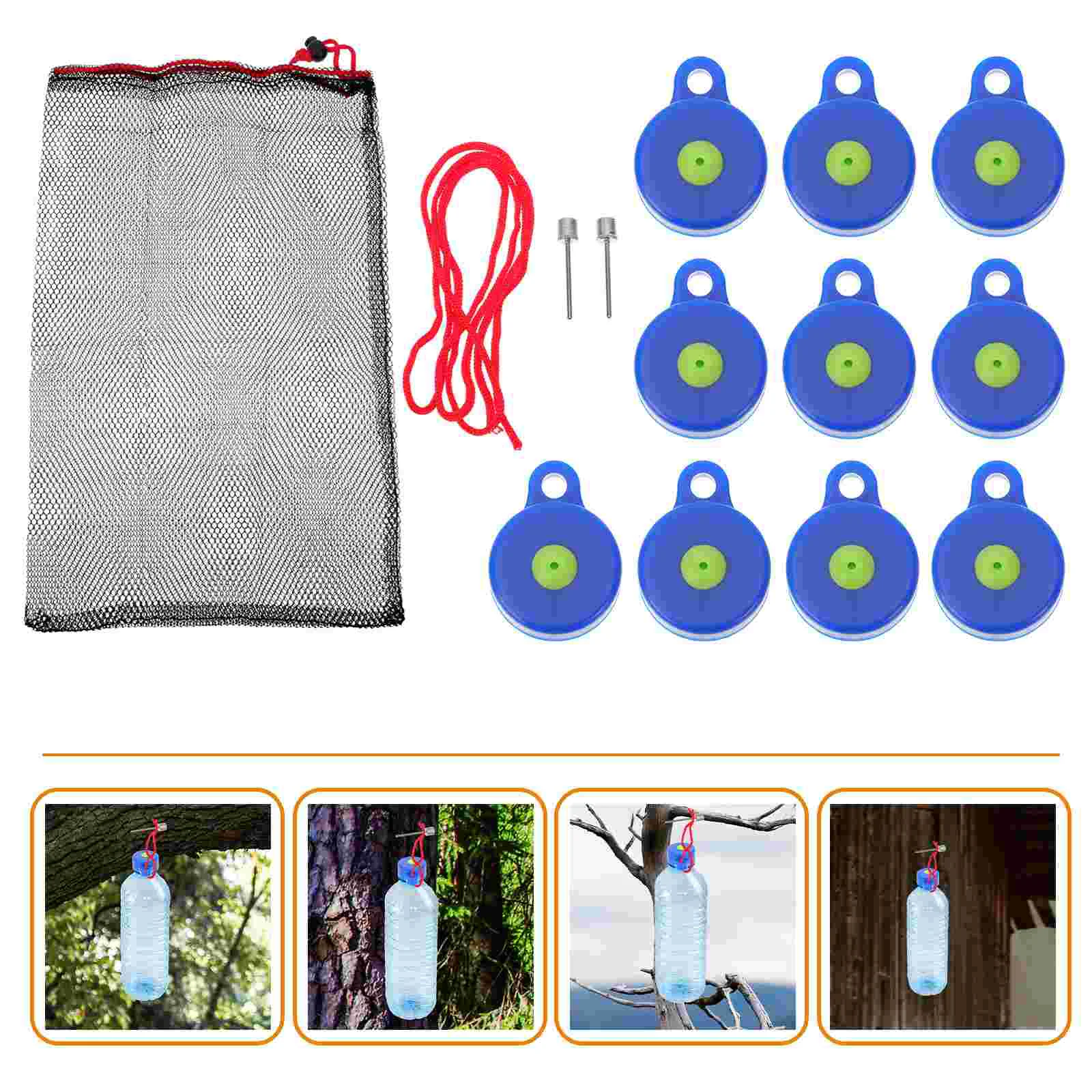 10 Pcs High Pressure Bottle Cap Shooting ABS Silicone Portable Training Range Fun Game for Outdoor Shooting