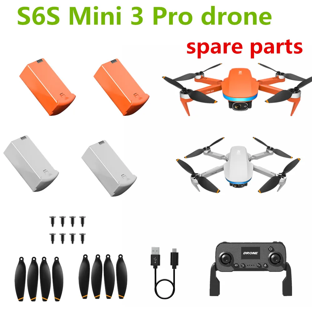 Originele Batterij 7.4V 1600mAh Propeller Esdoornblad/USB-kabel Voor S6S Mini 3 Pro Drone Onderdelen S6S Mini GPS Drone Batterij