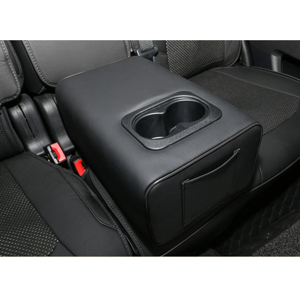 Auto Armsteun Verhogen Pad Armsteun Doos Universele Armsteun Doos Verhoging Bekerhouder Opbergdoos Intrekbare Auto Accessoires (Color : Flat White line