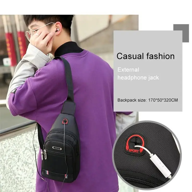 Hot Fashion Men Chest Bag Shoulder Bags Oxford Cloth Crossbody Package School Short Trip Messengers Bags Small Men\'s Sling Pack