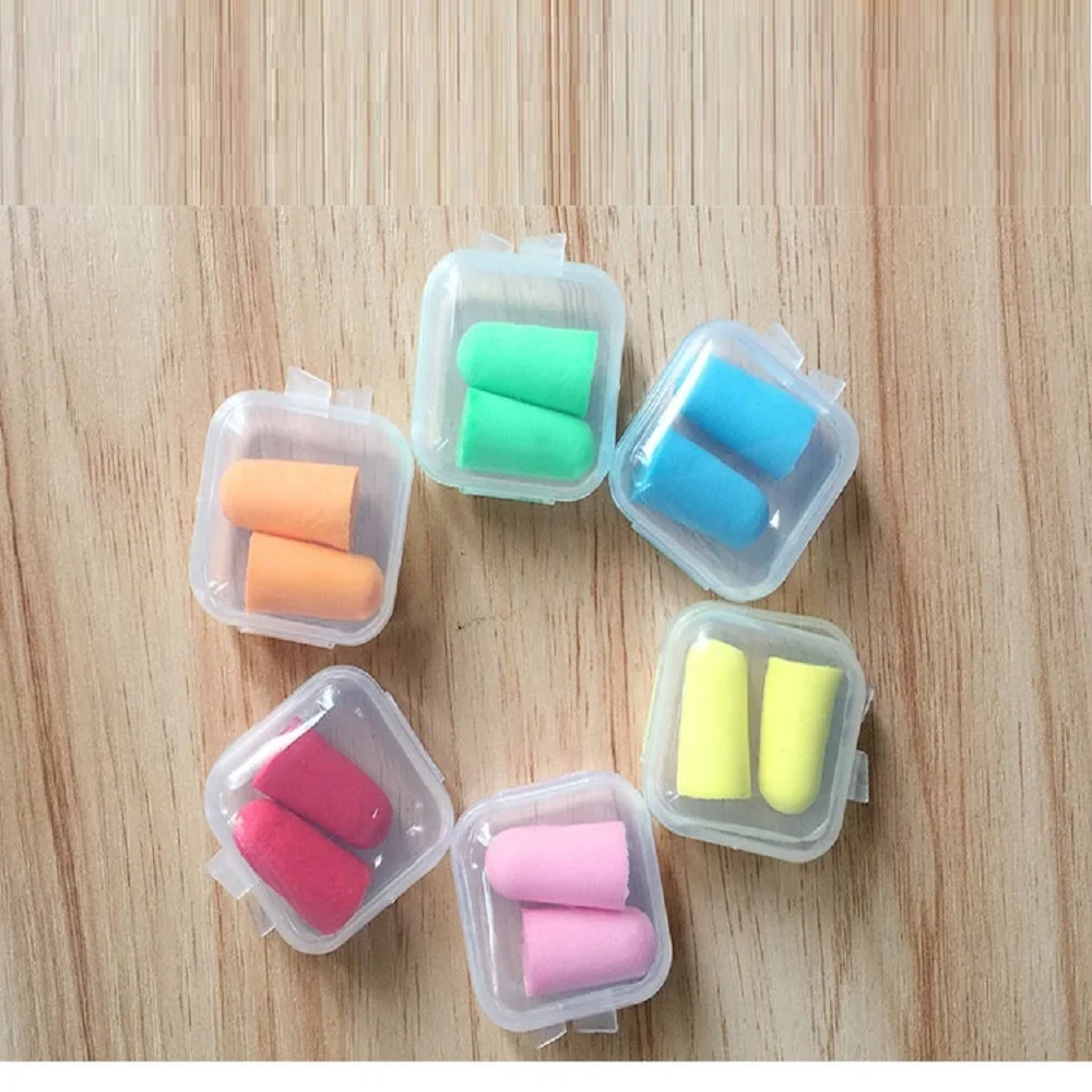 6Pairs/lot comfort earplugs noise reduction Foam Soft Ear Plugs box-packed Earplugs Protective for sleep slow rebound earplugs