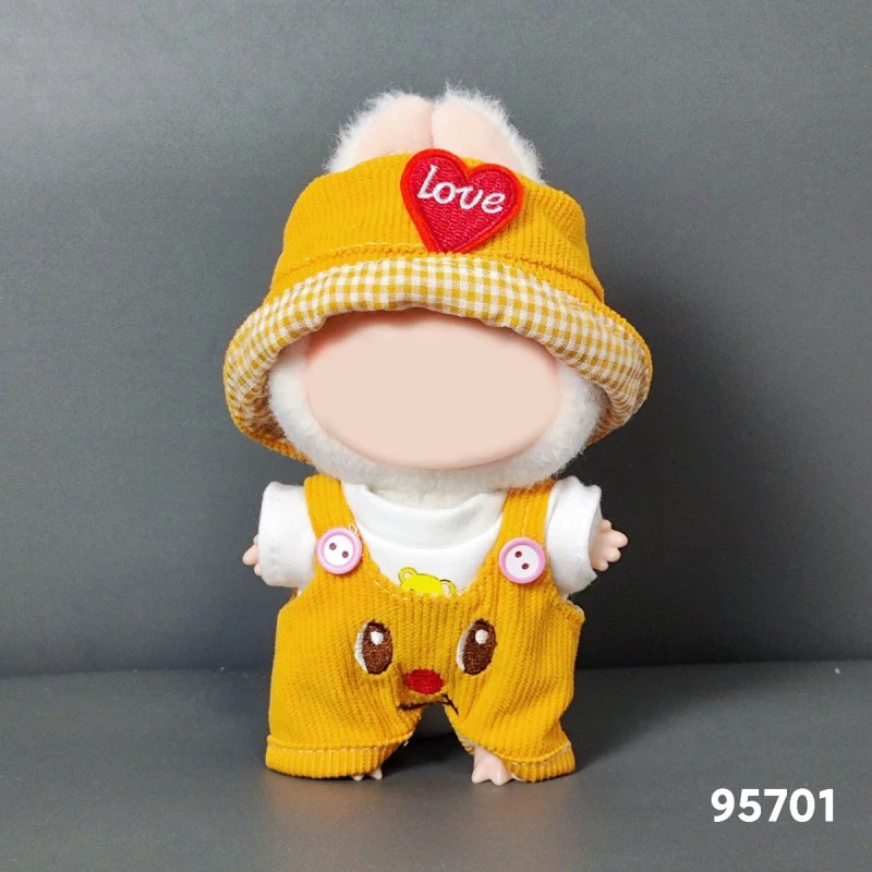 Voor Labubu-kleding - 15 cm 6 stuks zomerpoppenkleding |   Schattige doe-het-zelf-verkleedset met Labubu-accessoires