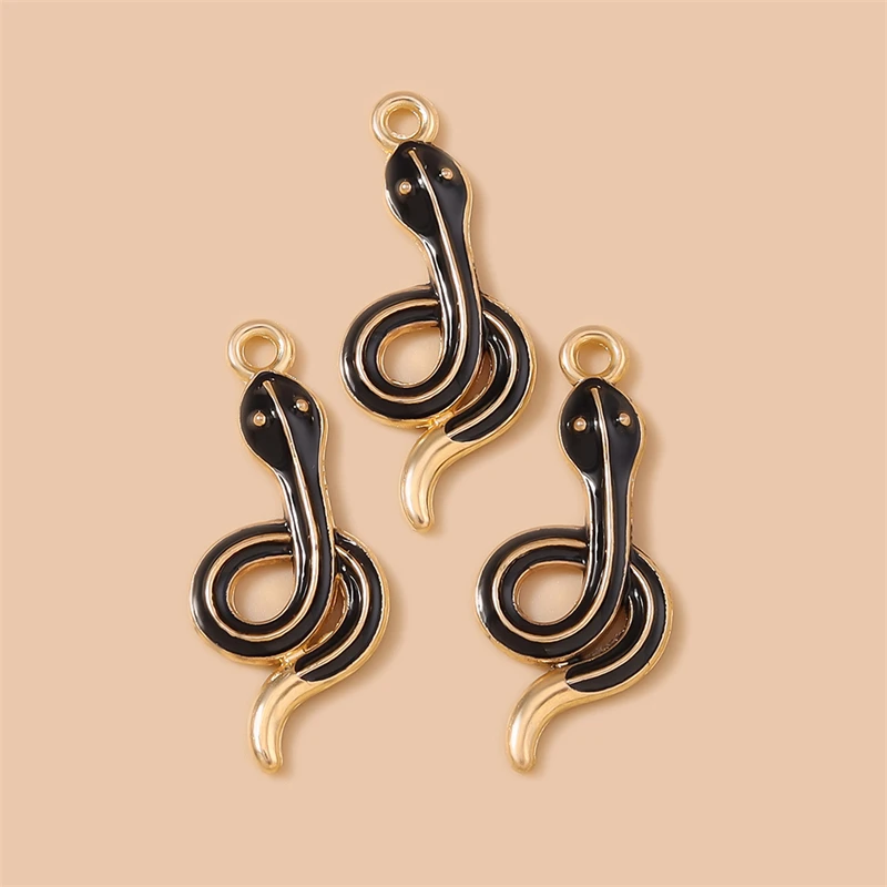 20 Stück 16x28mm Niedliche Emaille-Tier-Schlangen-Anhänger für Halsketten, Ohrringe, Armbänder, DIY-Handwerk, Schmuckherstellung, Zubehör – Detail 7