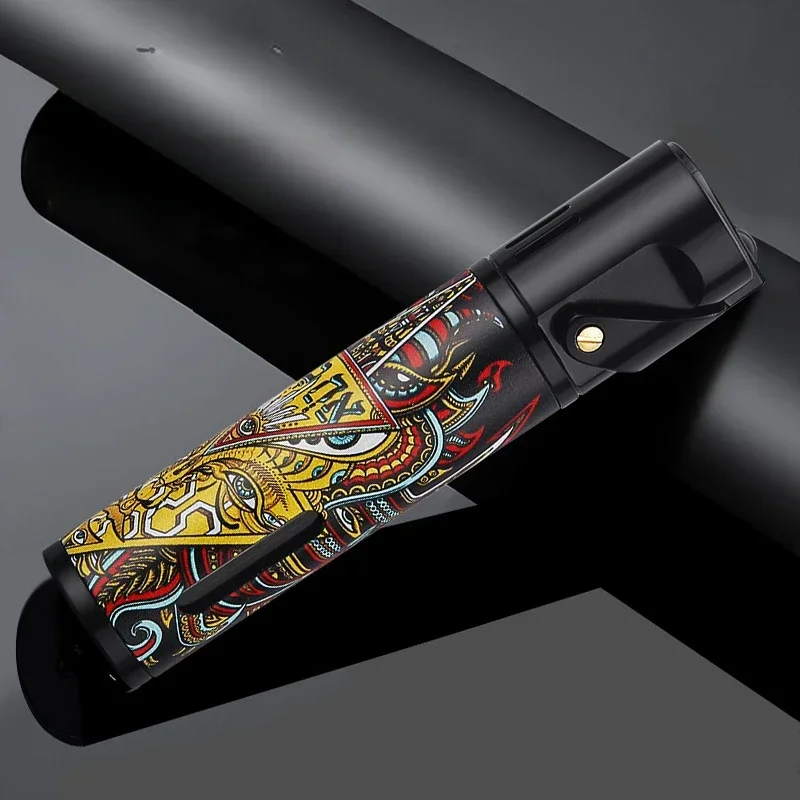 

HONEST Compact Windproof Butane Jet Flame Lighter for Moxibustion/Cigar, Portable & Refillable Gas Torch Lighter