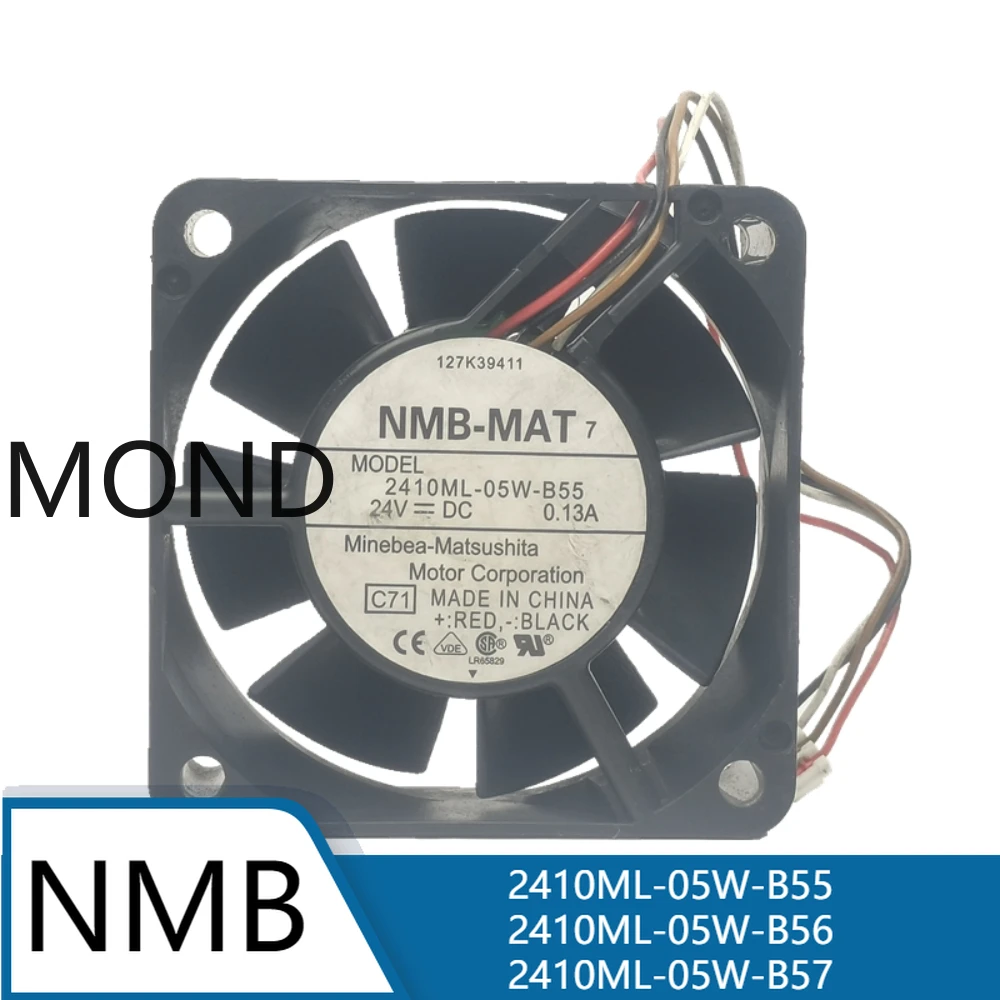 

2410ML-05W-B55 2410ML-05W-B56 2410ML-05W-B57 Server Fan for NMB NMB-MAT Power Supply Inverter Cooling Fan 6025 6CM DC24V 0.13A