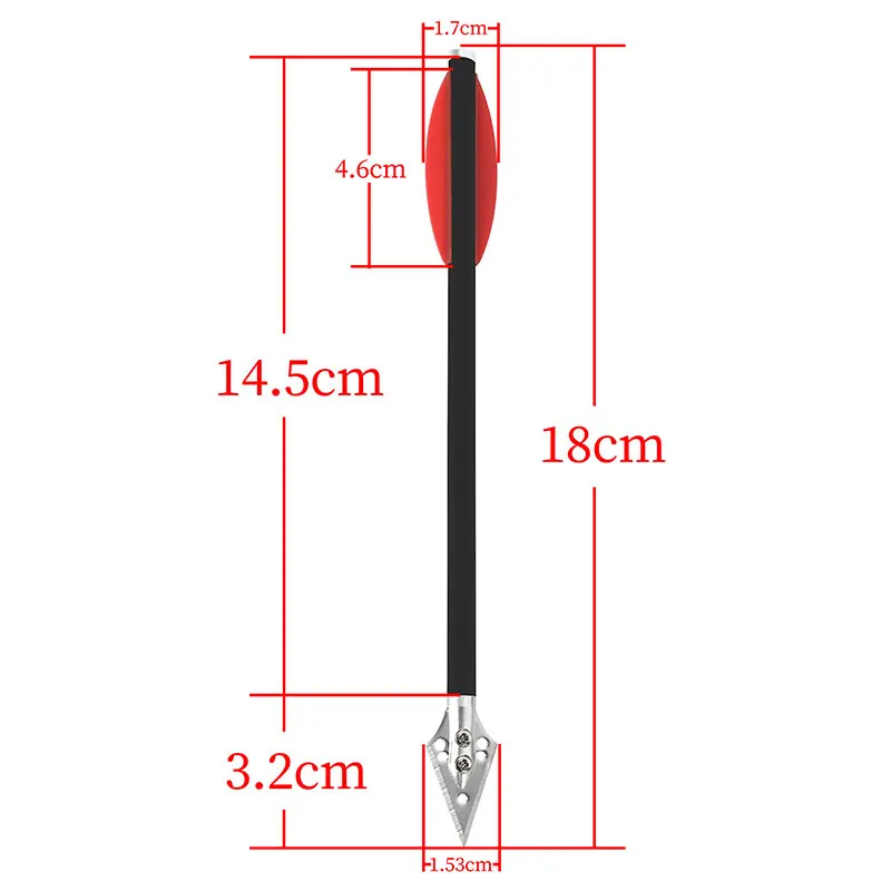 6/12pcs Mixed Carbon Arrow 7 Inch Archery Crossbow Arrow Blades Broadhead Rubber Feather Crossbow Bolt for Hunting Shooting