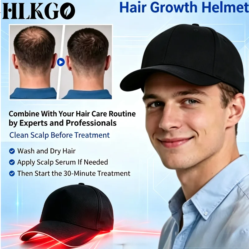 Professional 96 Laser Diodes LLLT Hair Regrowth Helmet 650nm Full Coverage Red Light Cap for Men Women Thinning Scalp Care view 4