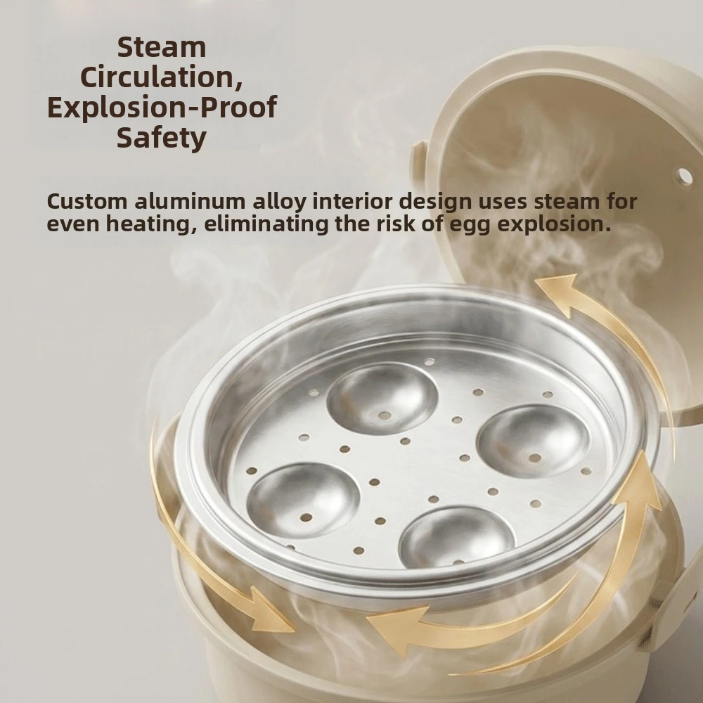 Heat Resistant 4-Egg Egg Boiler Plastic Multi-Purpose Microwave Egg Cooker Quick Breakfast Microwave Eggs Boiler College Dorm