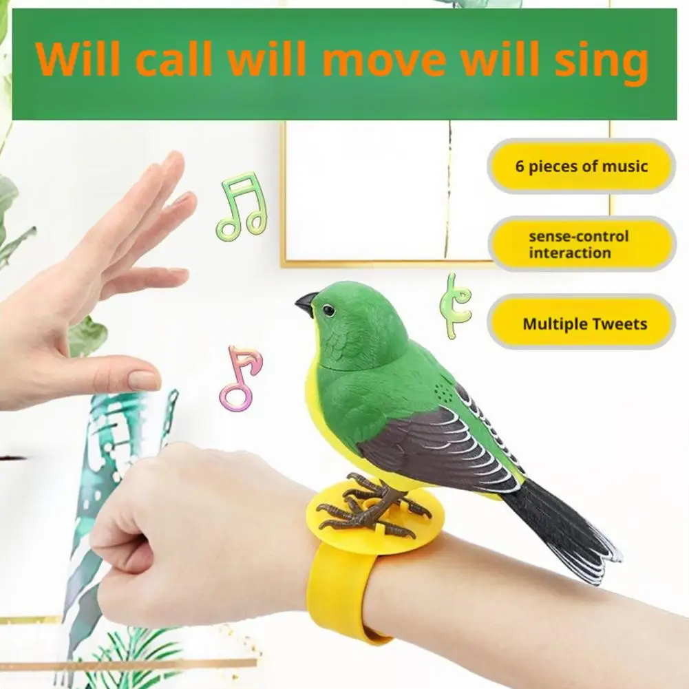 لعبة محاكاة الطيور ألعاب الطيور الكهربائية الحيوانية الواقعية ديكورات خارجية للتحكم الصوتي في شجرة الحلي في الهواء الطلق #2