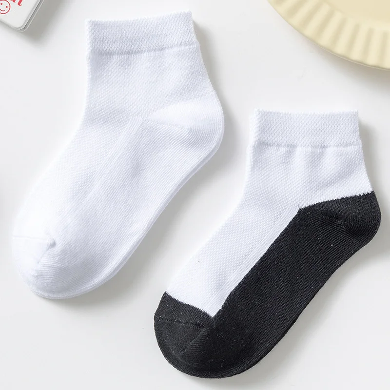 

Children's Socks For Boys Girls Spring Summer Thin Cotton Soft Student Sport Socks For Kids 1-12Years Baby Solid Breathable Sock