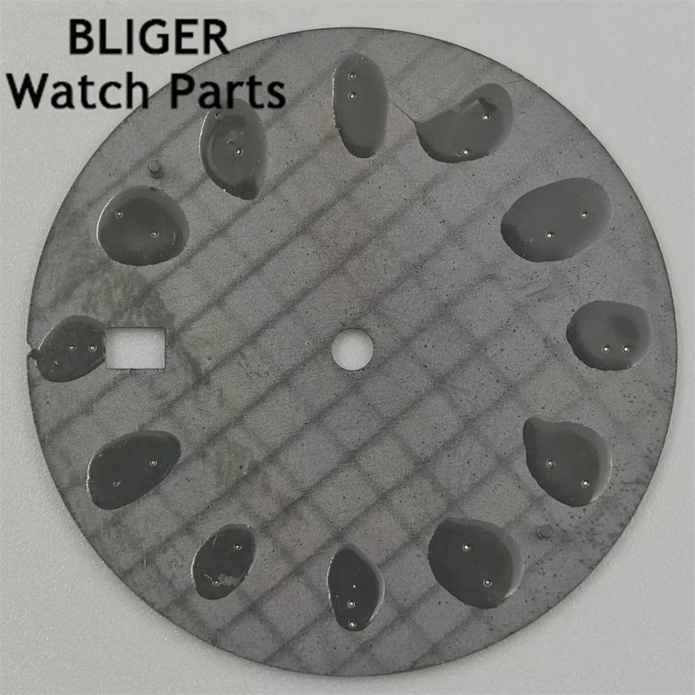 BLIGER orologio quadrante nero verde quadrante verde luminoso Fit movimento NH35 NH36