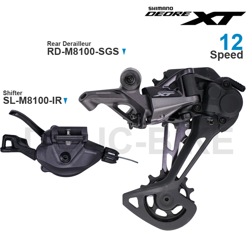 SHIMANO DEORE XT M8100 12 Speed Groupset include RD-M8100-SGS Rear Derailleur and SL-M8100-R  SL-M8100-IR Shifter Original Parts