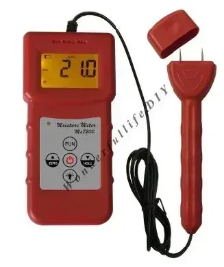 

Hygrometers 2 Pin Wood Moisture Meter for Measuring Moisture Content of Wood Timber Paper MS7200 Humidity