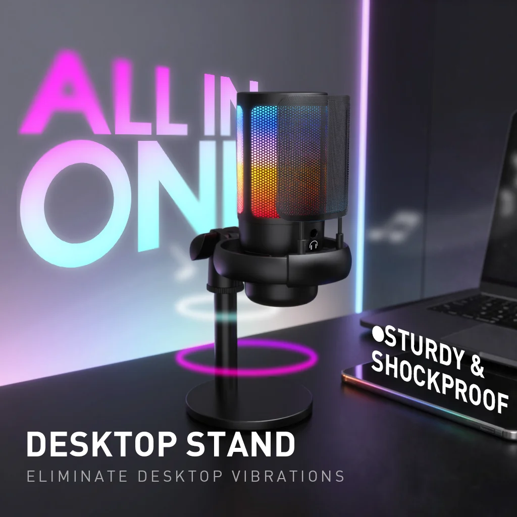 RGB USB Gaming Microphone for - огляд і ціна Pc Gaming Discord