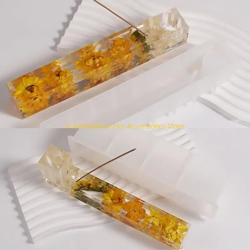 

31KD Rectangular Mirror Mold Resin Casting Silicone Mold Suitable for Candle Holder