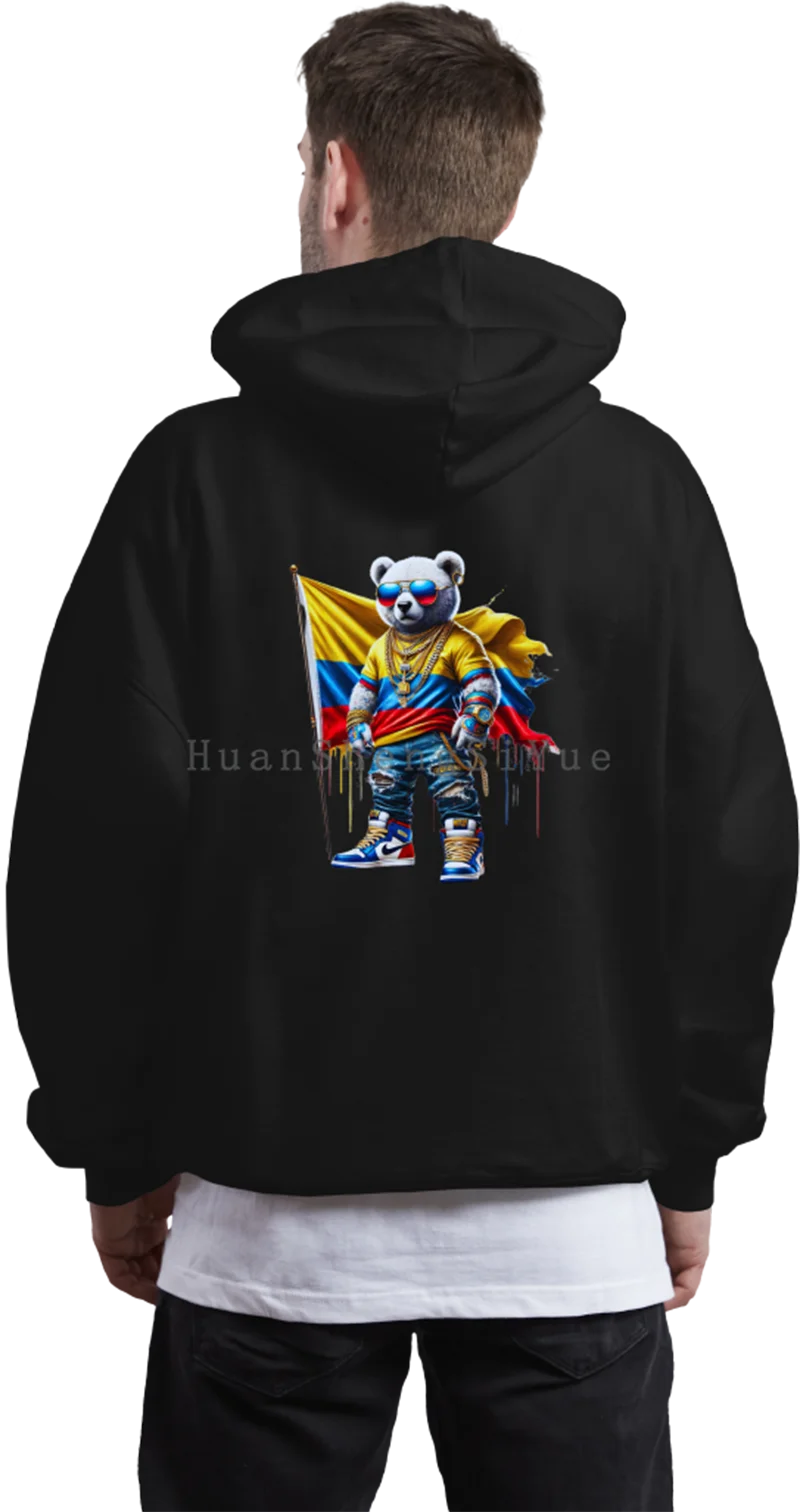 Ironed Sticker Clothing DTF Cool Bear Fashion T-shirt Hoodie DIY Jacket Patch Is Waterproof