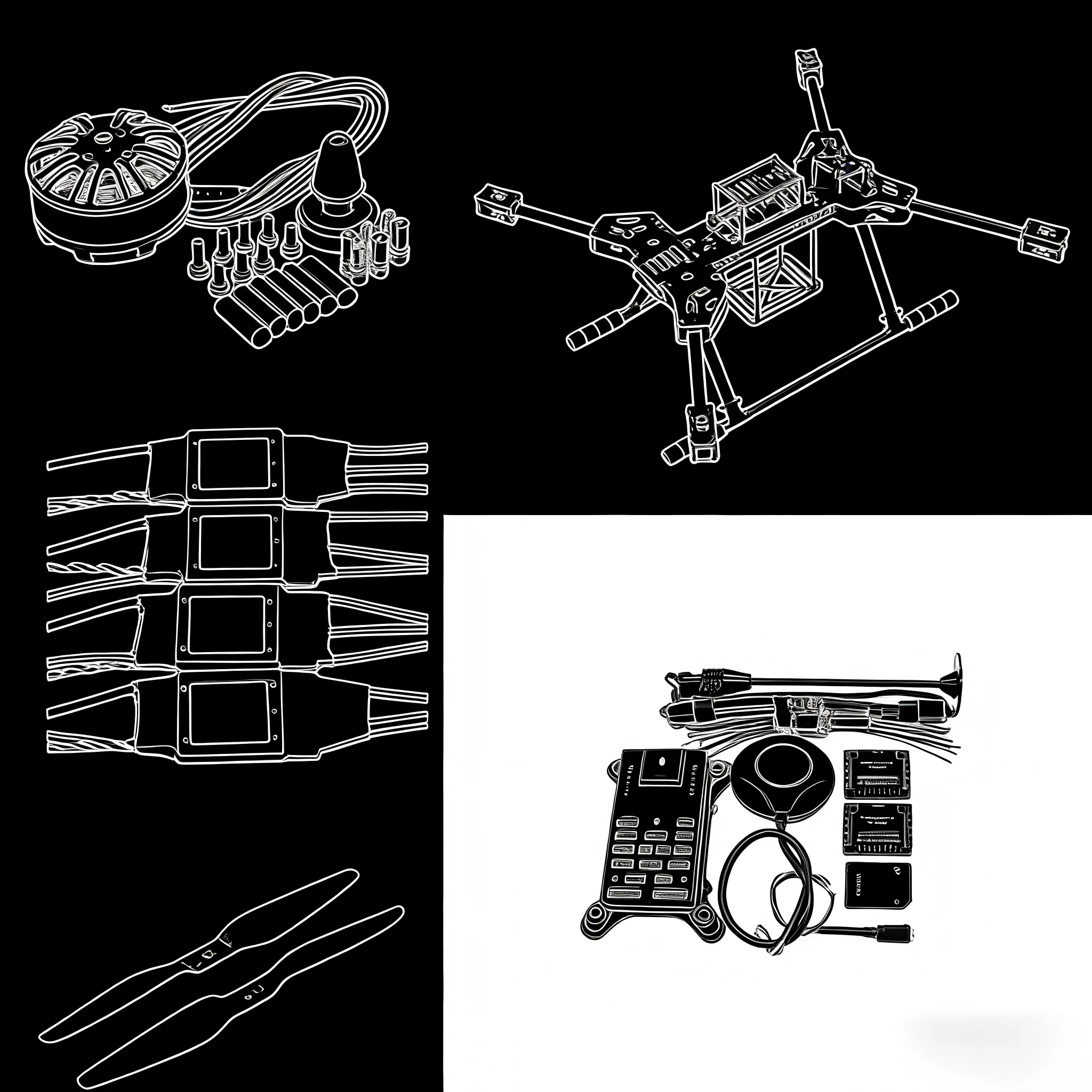 BCUBE New ZD680 PRO M8N/M9N/M10 Full Carbon Fiber Hexa-Rotor Foldable Arm Hexacopter Frame Kit with Unflodable Landing Gear