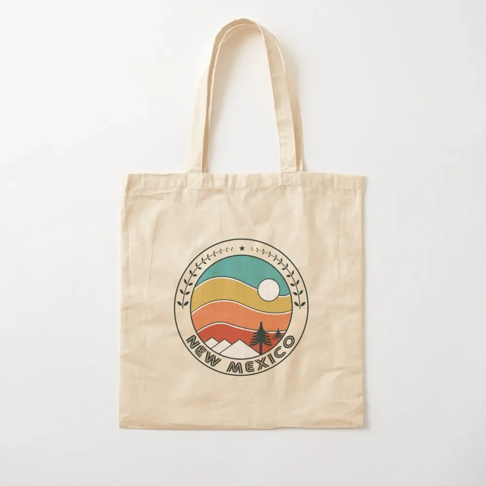 New Mexico Retro Vintage Sunset - New Mexico Mountain Souvenir - Gift - Hometown Hiking Nature Tote Bag personalized tote bag