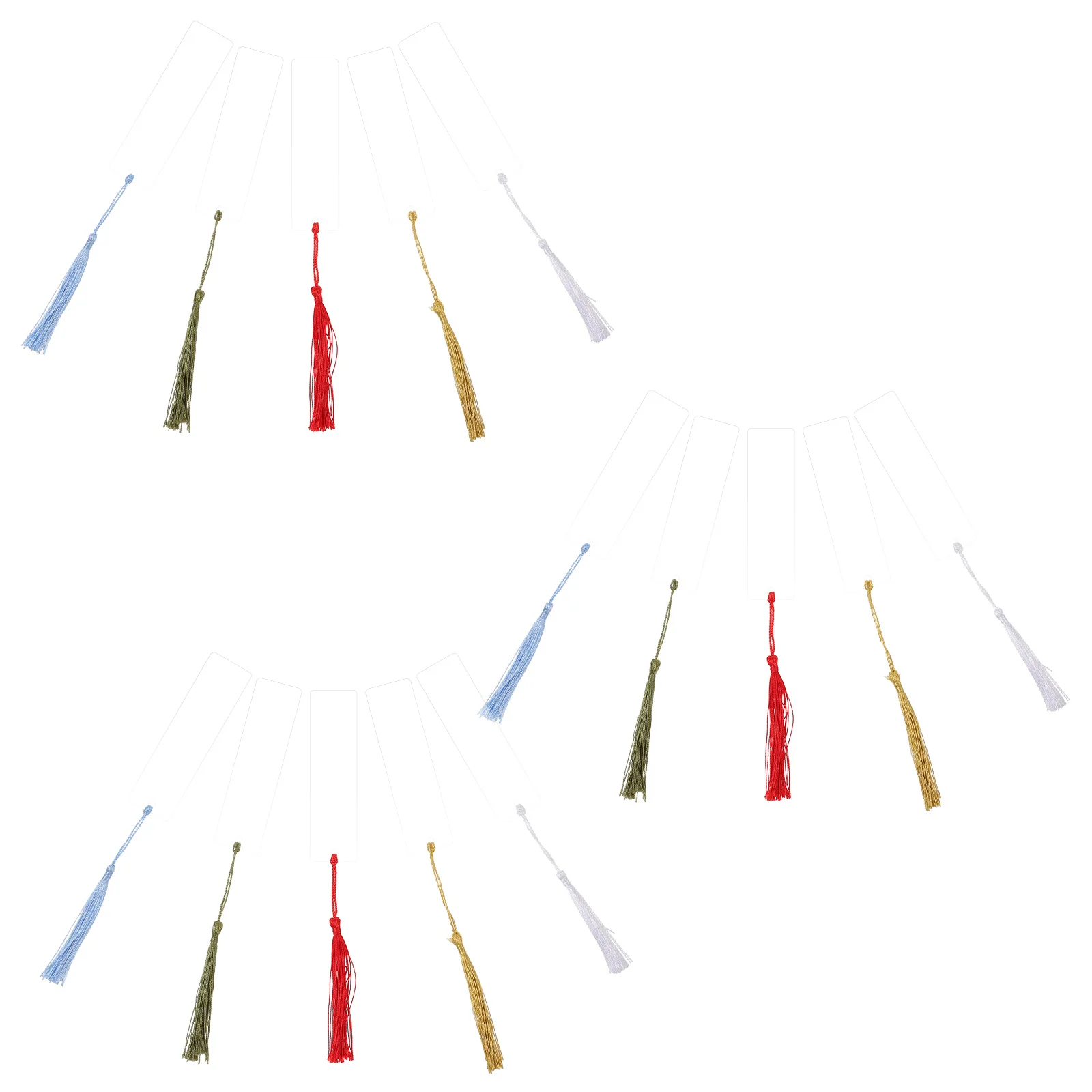 

15Pcs Acrylic Bookmarks Blank Tassel Page Markers for DIY Readers Craft Supplies Acrylic Bookmark Blank Bookmarks