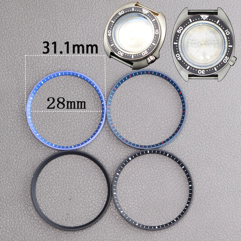 31.1mm Chapter Ring For SKX007 SKX009 SKX013 Japan SKX Mod Samurai Turtle tuna Replace Accessories Watch Case Parts High Quality