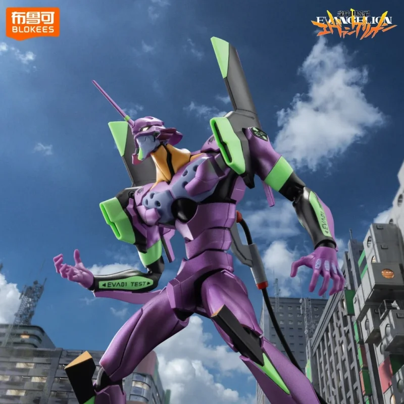 

Новая оригинальная игрушка-фигурка Blokees Eva Evangelion-01 Evangelion Test Type-01 TV Ver. Неоновая сборная модель куклы в подарок