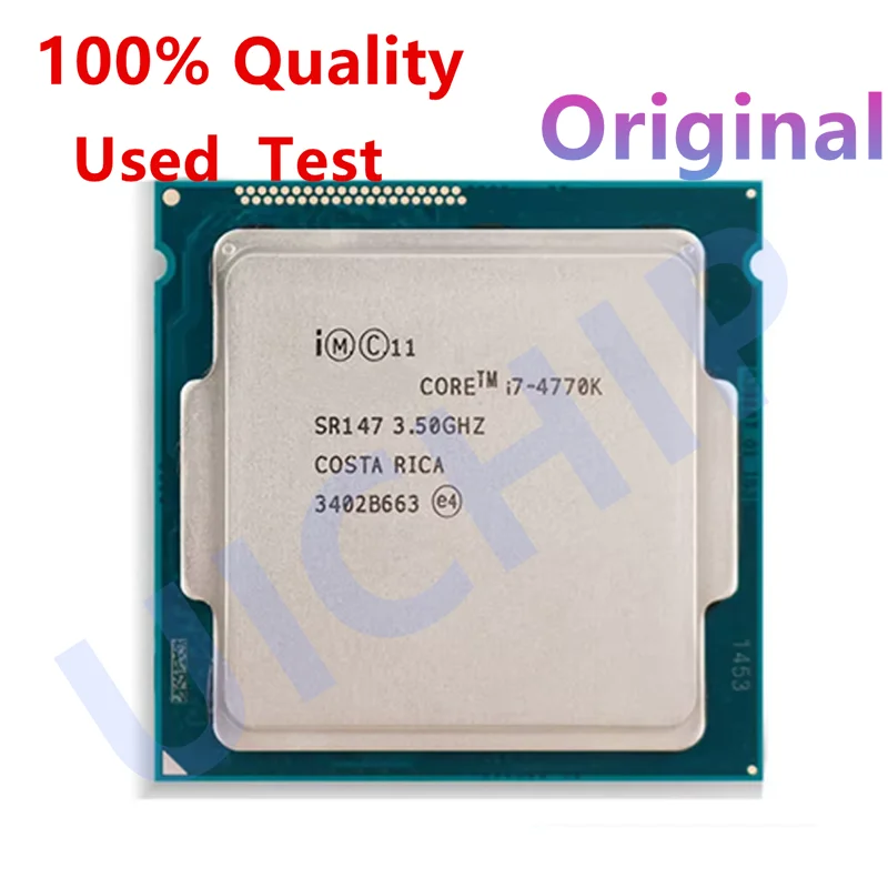 Core i7 4770K Processor LGA 1150 SR147 3.5GHz Quad-Core Desktop CPU