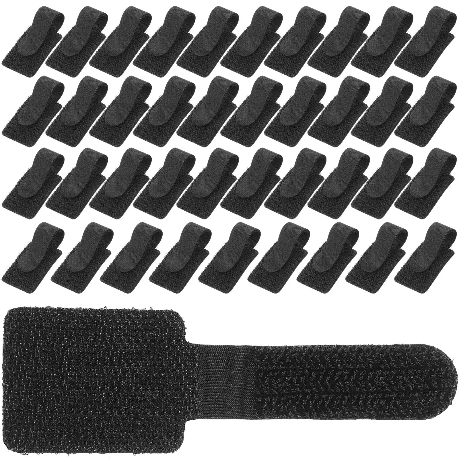 40Pcs Strong Adhesive Hook Loop Cable Organizer Straps Reusable Wire Ties for Clutter Cable Management Cord Fixing