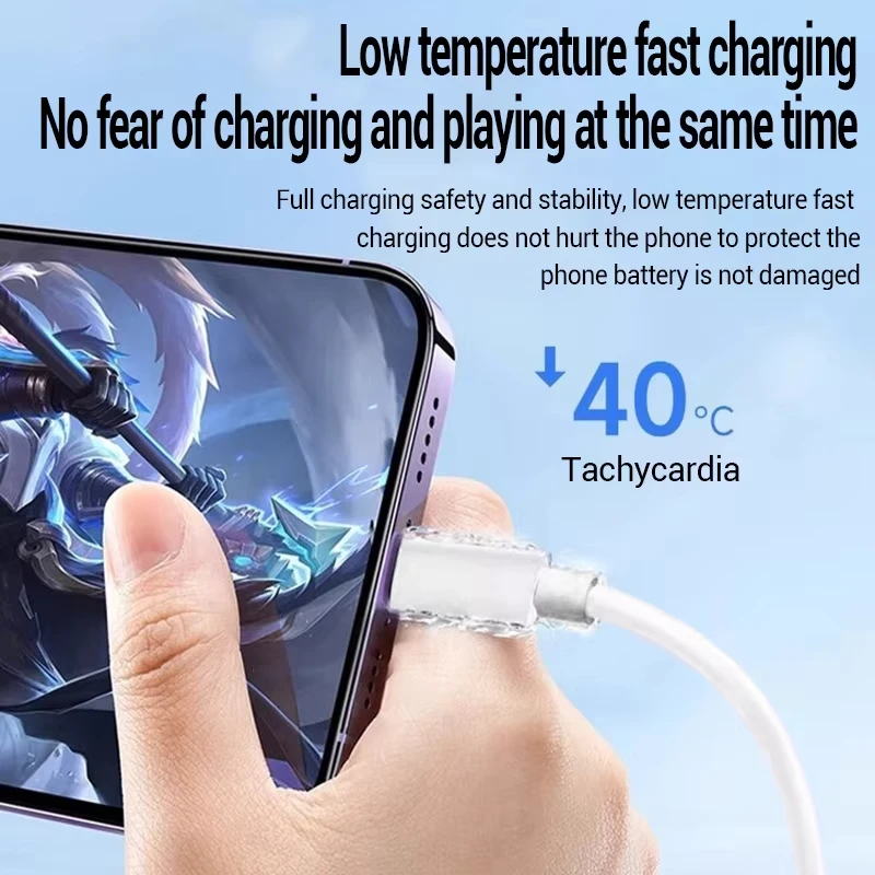 PD 60W USB-C Cable For Apple iPhone 16 ProMax 16Plus Fast Charging For Samsung Huawei Xiaomi Type C Weaving Cable Accessories - Image 3