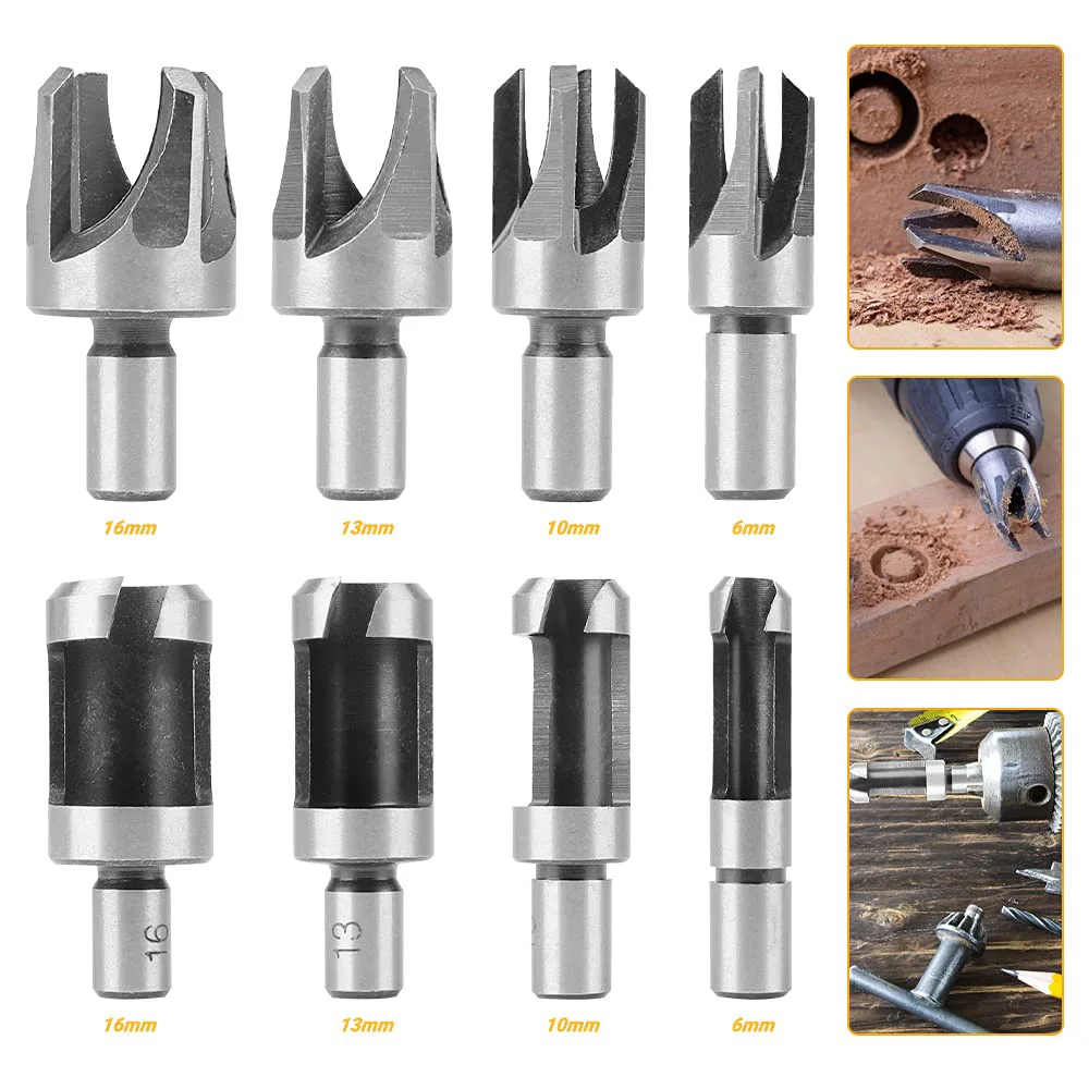 26pc combination set of drill bits, pagoda drill, woodworking three pointed drill, five blade chamfering tool, wooden plug drill