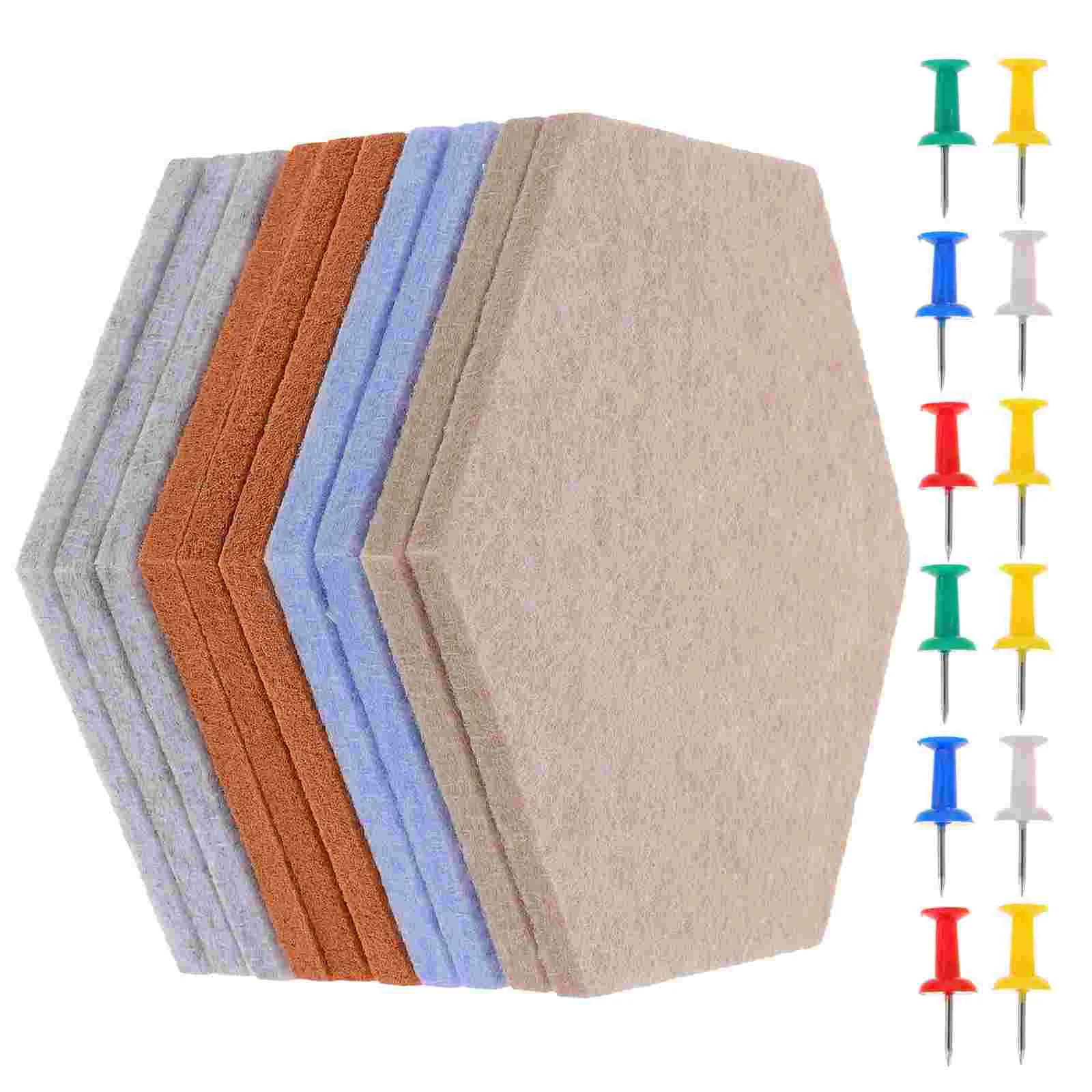 Felt Wall Tiles Hexagonal Board Pin Adhesive Cork Boards for Walls Polyester Bulletin