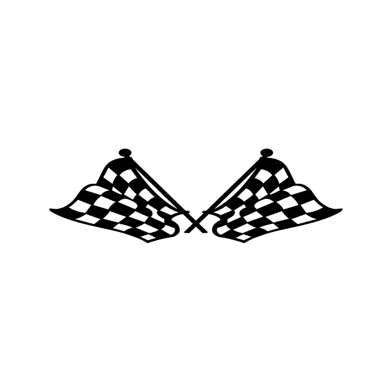 

Car Sticker Fashion Checkered Flag Race Racing Finish Line PVC Car Decoration Accessories Sticker Creative Black/White,18cm*6cm