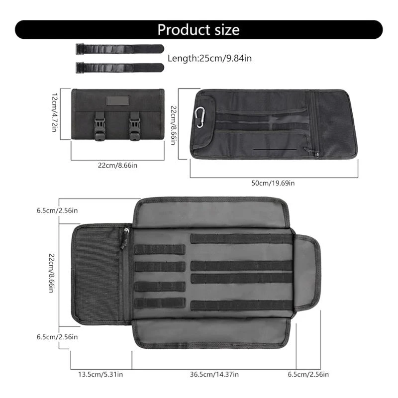 Multifunction Motorcycle Accessory Storage Solution Efficient Design Roll Up Bags Organizers For Enthusiasts
