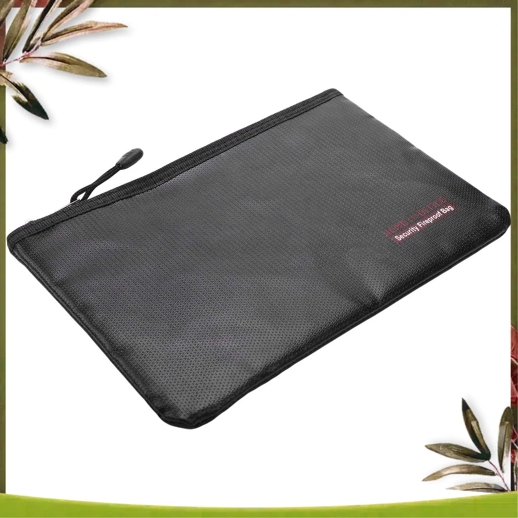 New-4X Fireproof Money Safe Document Bag. NON-ITCHY Silicone Coated Fire & Water Resistant Safe Cash Bag