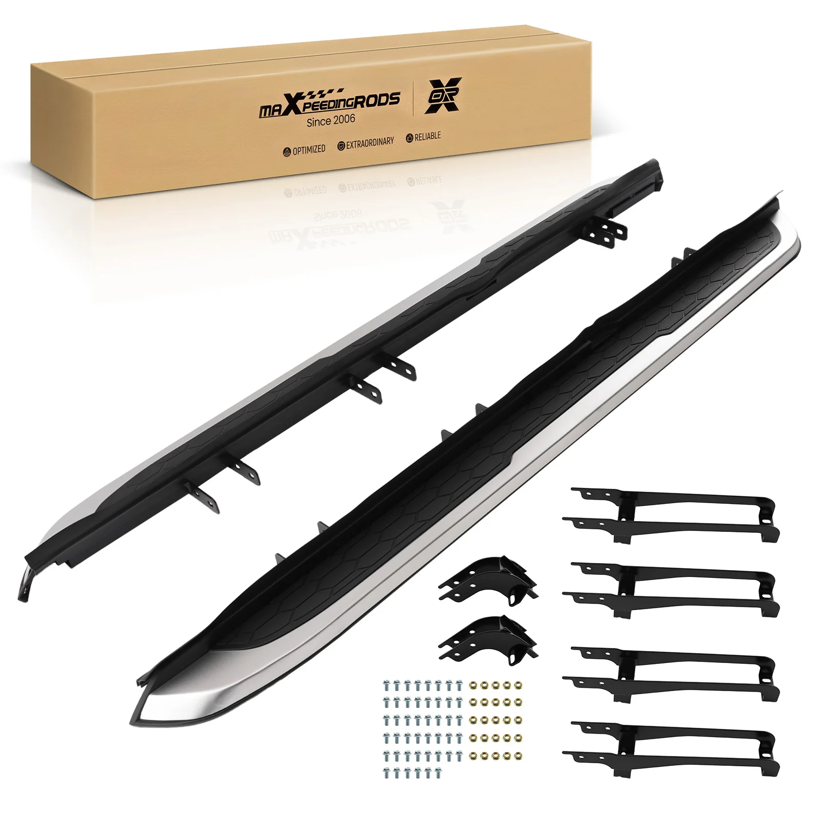 Running Board Side Step Bar for Honda CR-V 2017-2022 Black Silver Heavy Duty Running Board Nerf Bar Side Step Non-Slip Side Step