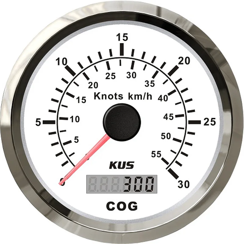 KUS Rode of gele achtergrondverlichting GPS-snelheidsmeters Tuning 85 mm 0-30 knots Snelheidsmeters 0-55 km / u Instrumentenapparaten voor automatische bootbus Rv