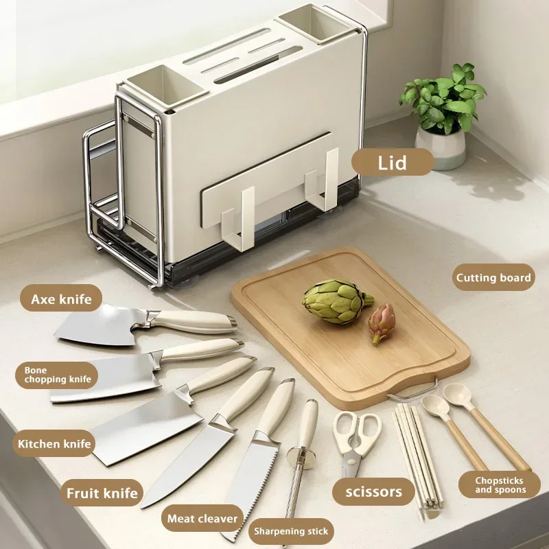 Wall-mounted Kitchen Knife Rack, Cutting Board Storage Racks, Household Multifunctional Countertop Chopping Board