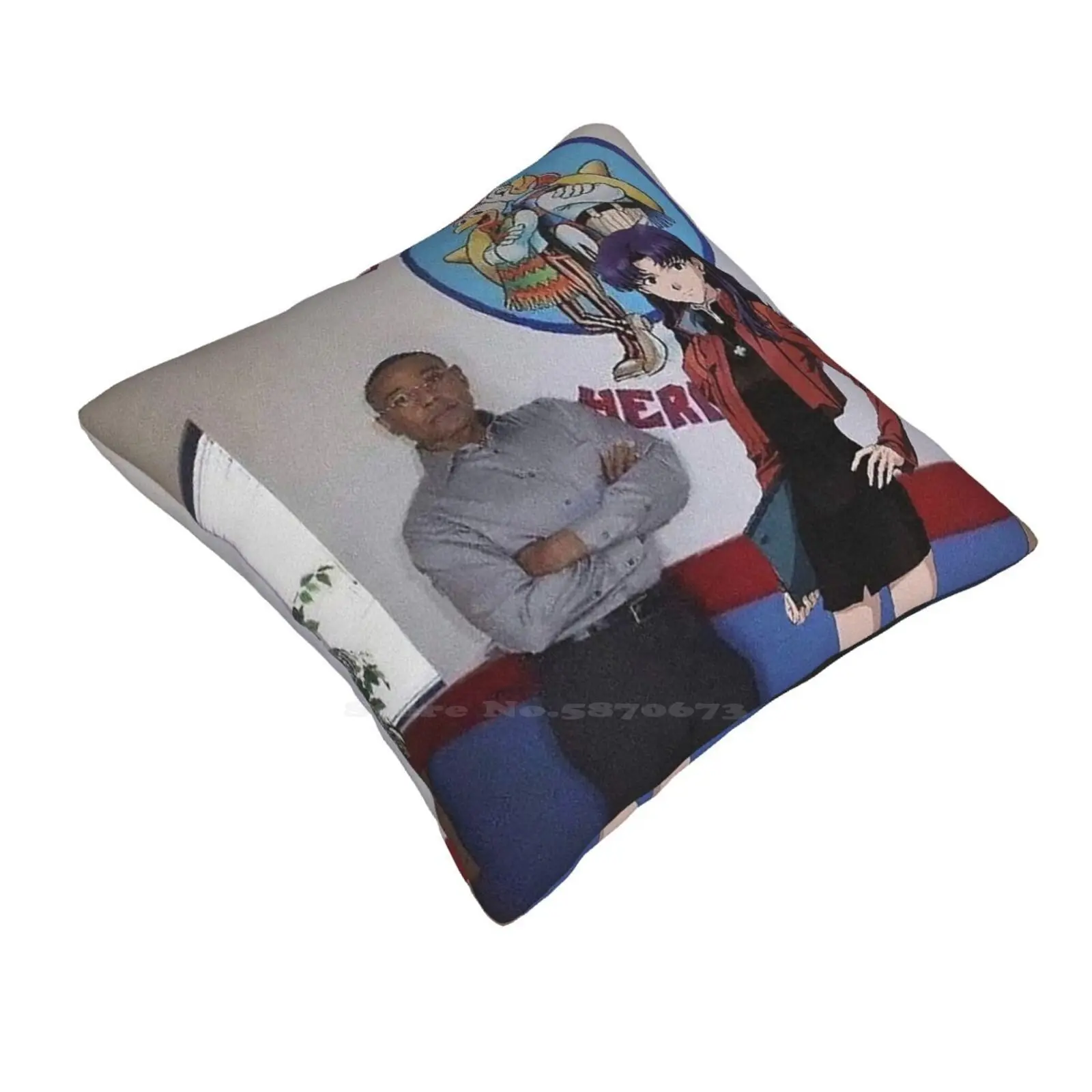 Gus And Misato Bedroom Office Hug Pillowcase Gus Fring Misato Anime Girl Pollos Hemanos Black Man Katsuragi