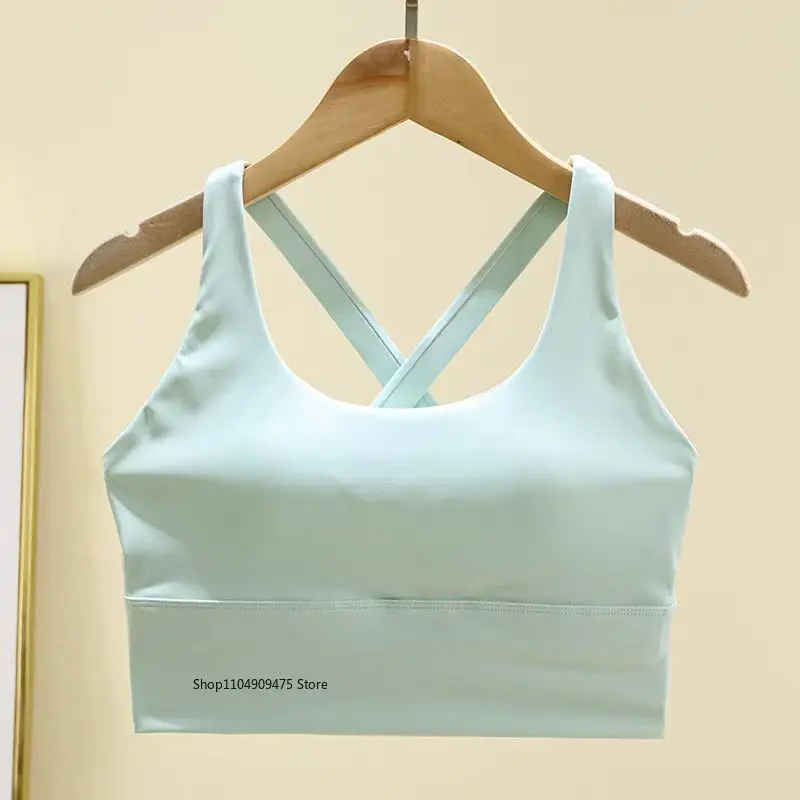 Fixed Pad Sports Bra Underwear High-strength Professional Shockproof  Running Bra Gym Push Up Lingerie Yoga Fitness Bra