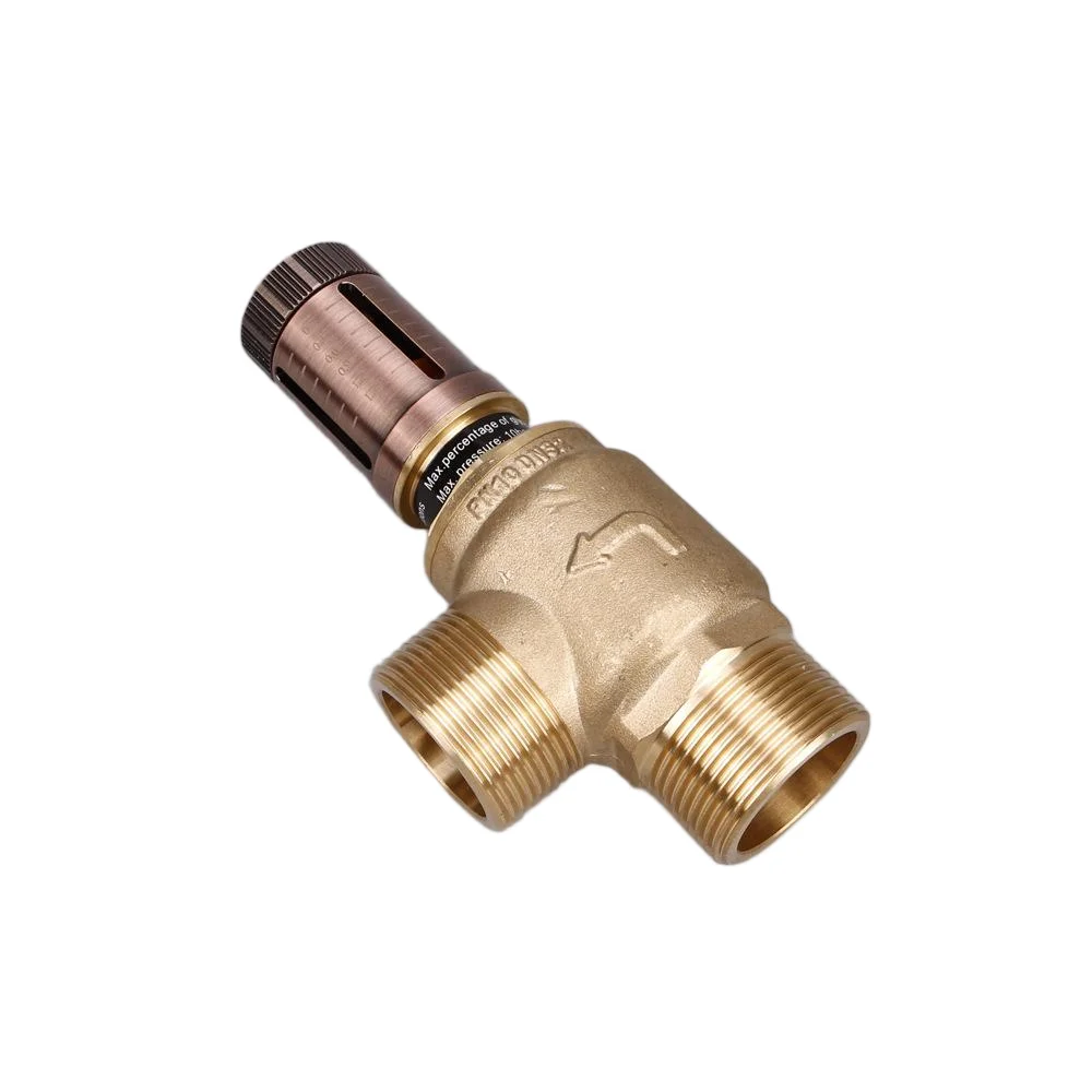 Air Conditioner Heat Pump Differential Pressure Bypass Valve Visually Adjustable Brass Construction Cast Iron Hand OEM Water