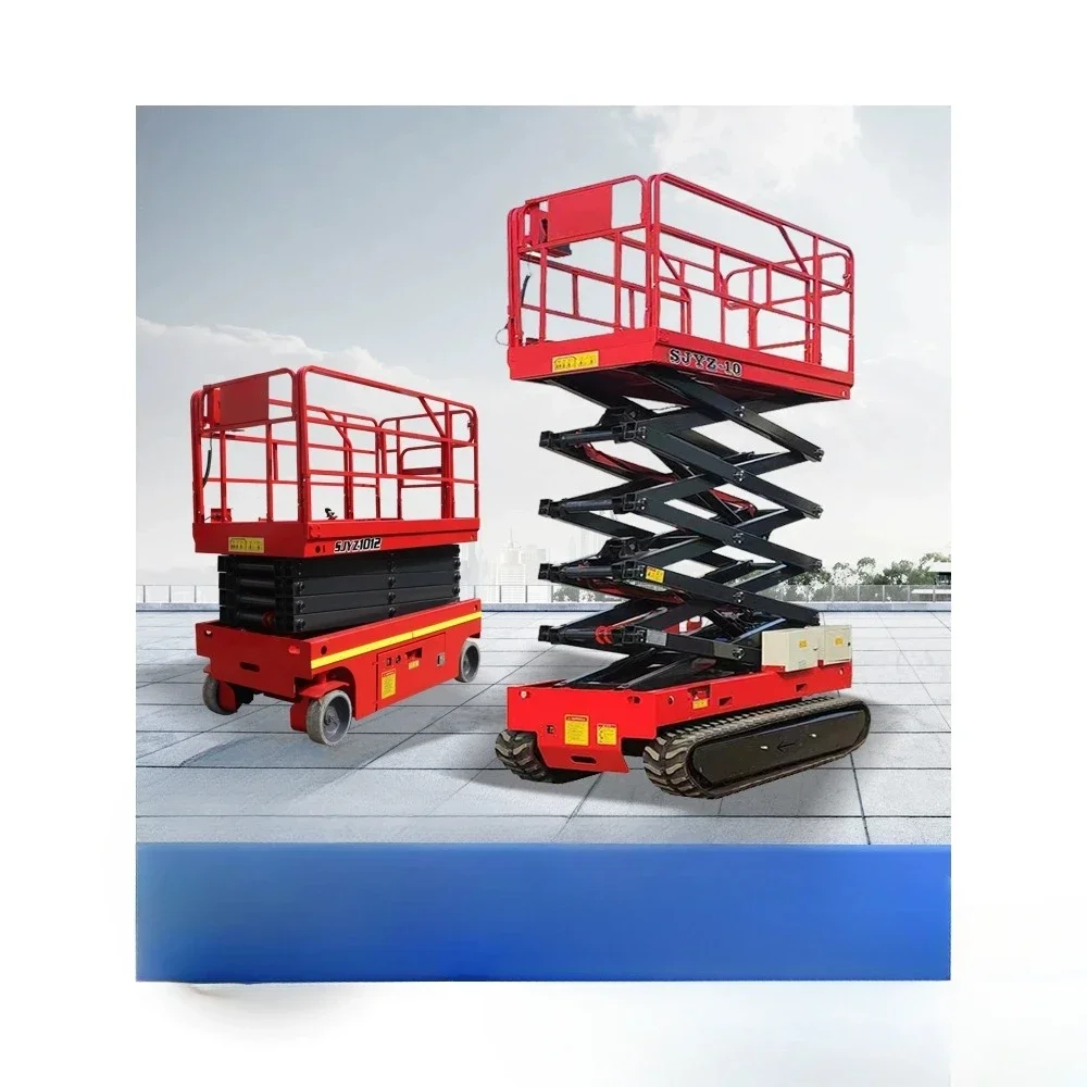 Self-propelled crawler mobile scissor lift platform electro-hydraulic aerial work climbing vehicle conventional model