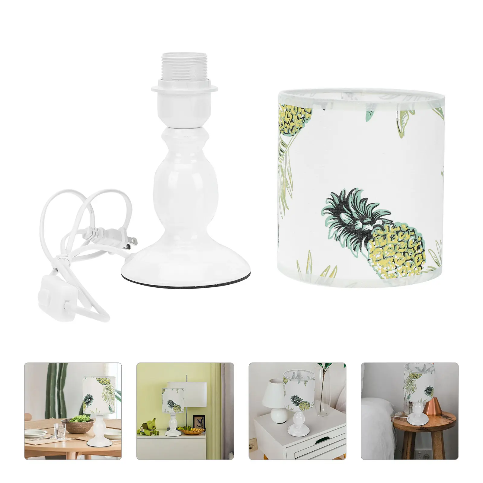 

Современный скандинавский светильник для спальни и гостиной, настольный светильник для кабинета и офиса, теплый свет, тканевый абажур