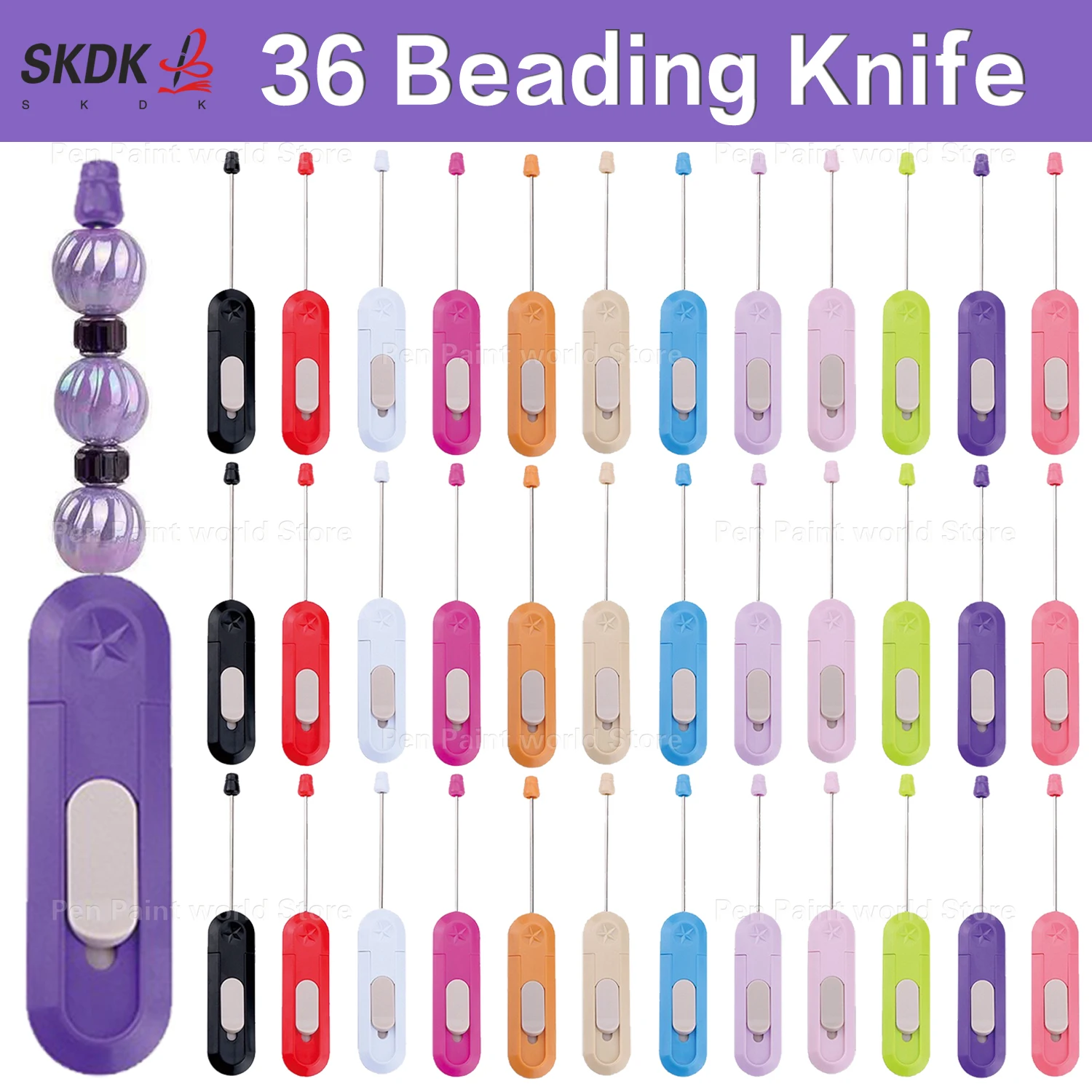 

36Pcs Creative Bead Design Package Cutter - Multi-Purpose Utility Knife for Art Projects