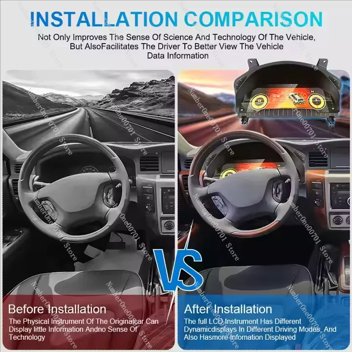 

Цифровой спидометр, виртуальный кабин, мультимедийная многофункциональная приборная панель для Nissan Patrol Y612006-2022