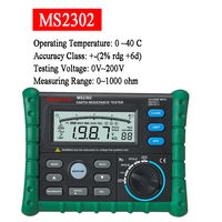 MASTECH MS2302 Digital Earth Ground Resistance Tester Insulation Meter LCD Display 100 Groups Data Diagnostic-Tool