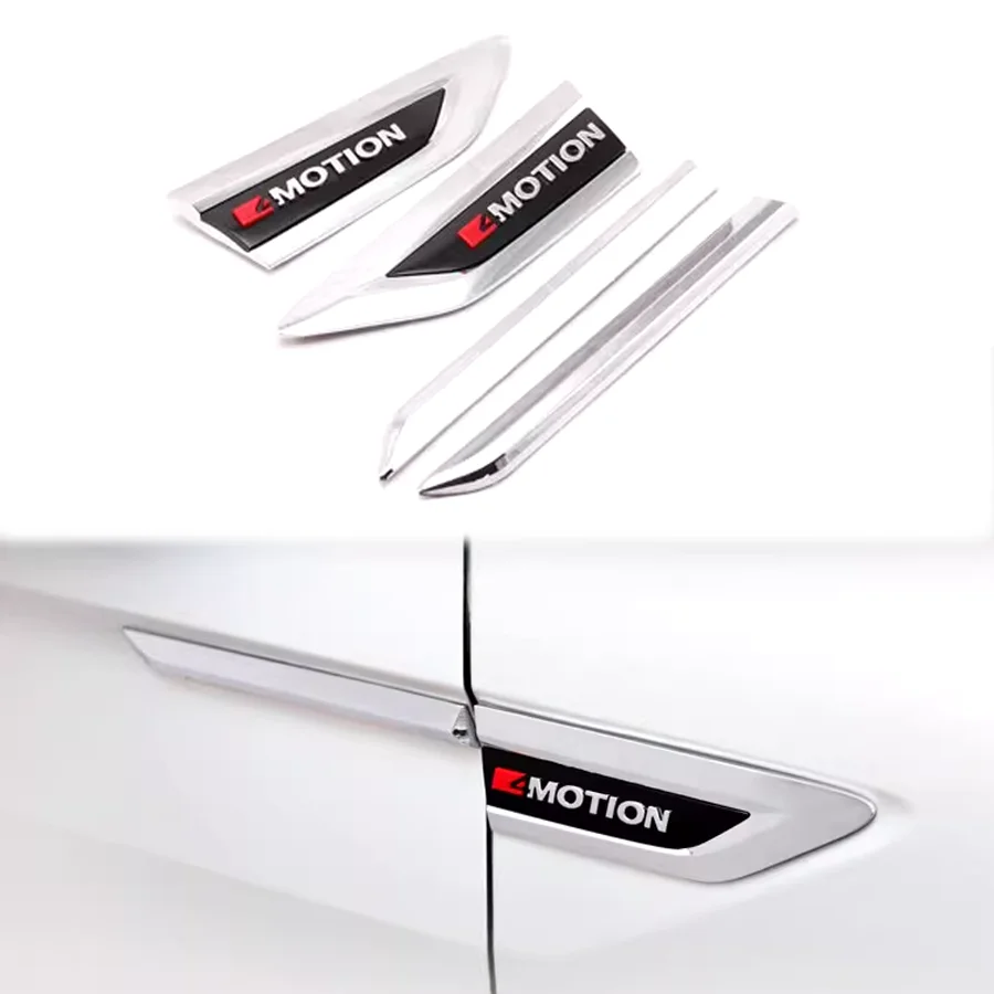 2Pcs Car Door Side Wing Emblem Badge 4MOTION Sticker Cover Fender Trim For VW Tiguan Mk2 2016 2017 2018 Styling Moulding