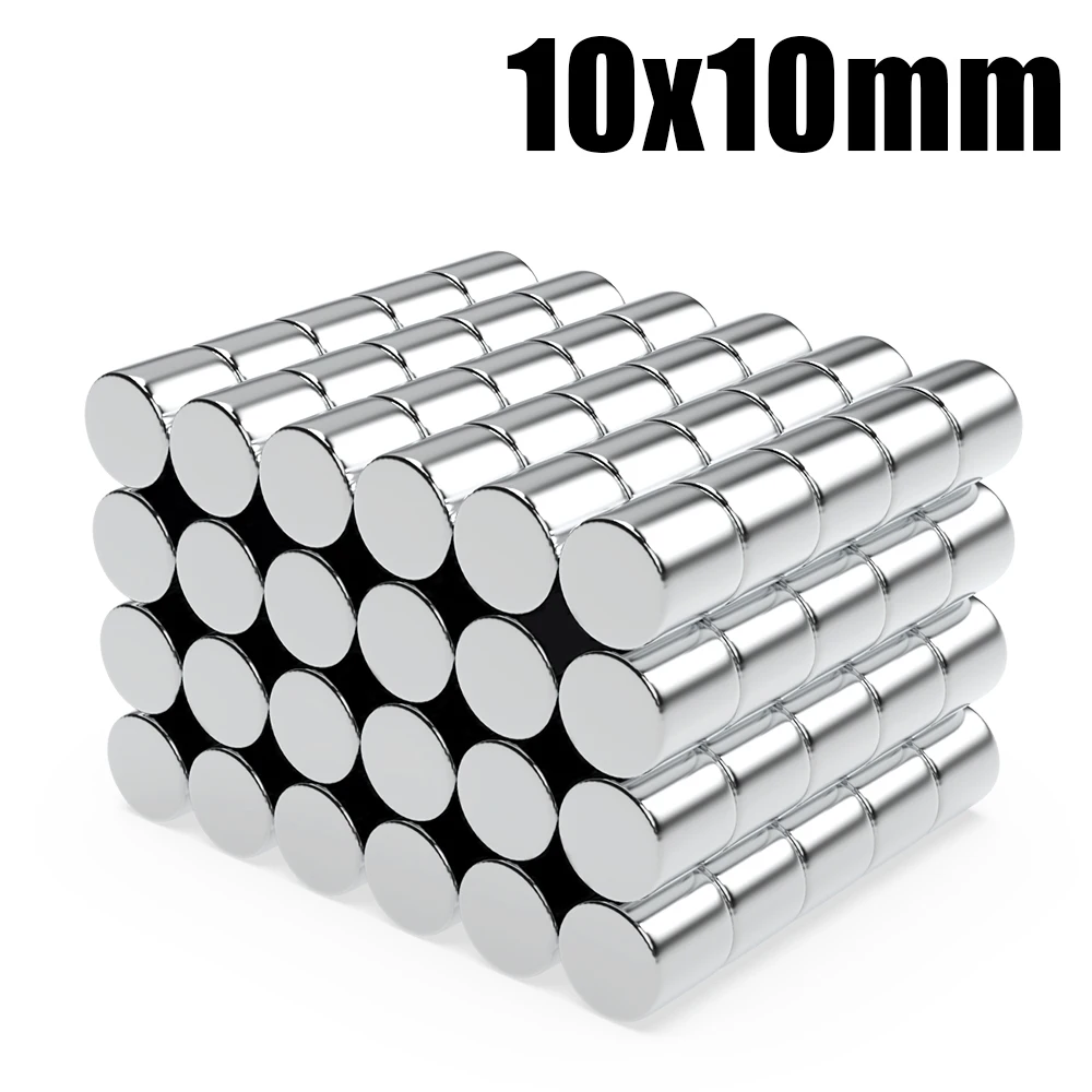 2/5/10/20/50Pcs 10x10 Super Strong Magnet 10mm X 10mm Round Magnetic NdFeB Neodymium magnet N35 Powerful Disc imanes 10*10