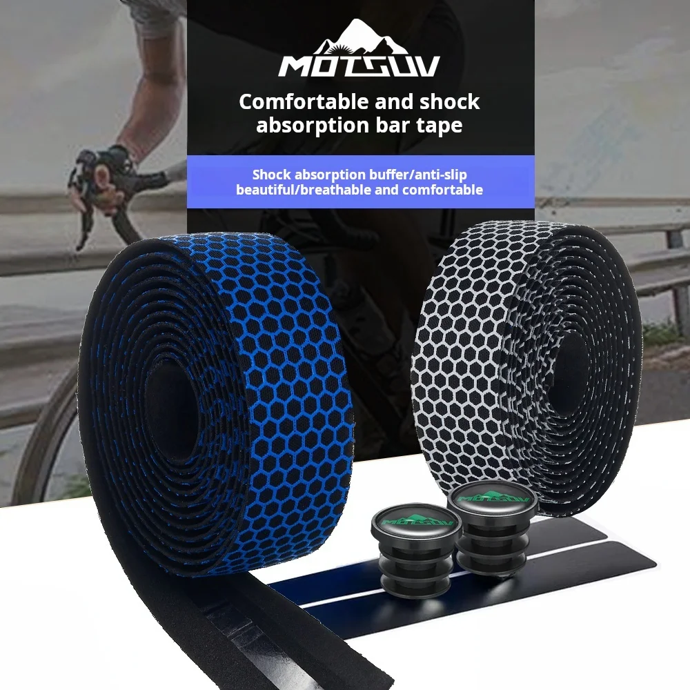 MOTSUV EVA Handlebar Tape Cushioned Comfort Bike Color Strap Anti-Vibration Damping PU Cycling Wrap Bike Accessories