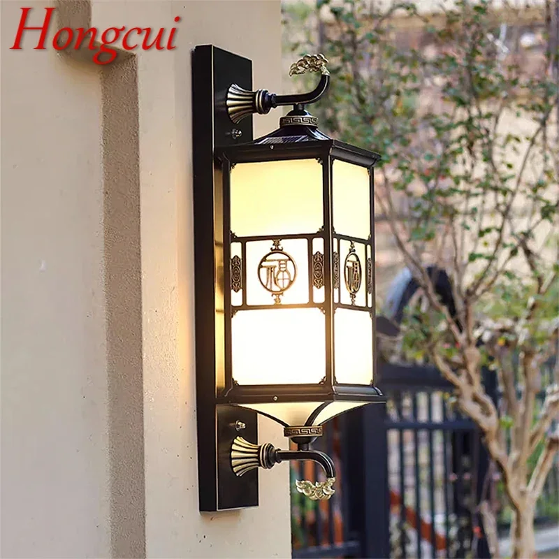 Hongcui Contemporary Solar Outdoor Waterproof Wall Lamps Simplicity Creative Balcony Hallway Courtyard Villa