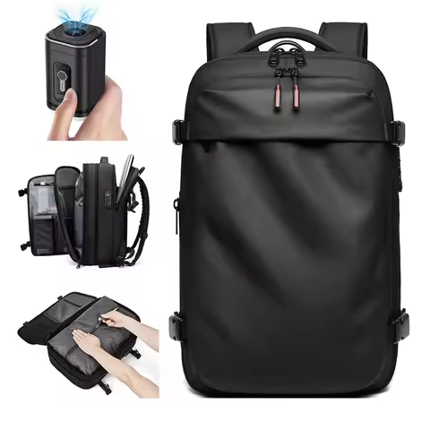 Men Travel Backpack vacuum compression Laptop Backpack 17 inch Extended Large Capacity school Backpack Hiking Business backpack