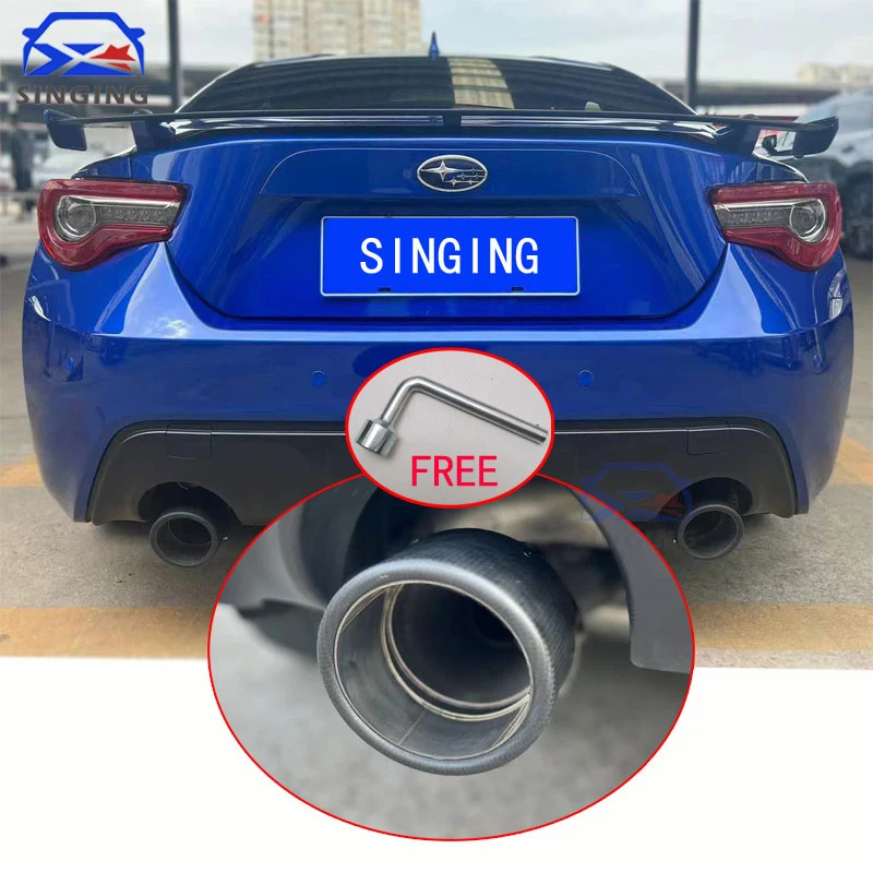 1 PC decoration End Pipe Exhaust Tip Muffler Cover Trim car accessorries parts tail throat For SUBARU BRZ ZC6 TOYOTA 86 MUSTANG